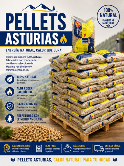 Palet completo 72 sacos de 15kg  ASTURIAS